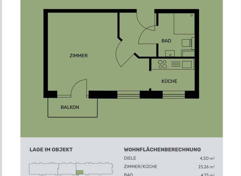 Studio zum Kauf 205.000 € 1 Zimmer 36 m² 1. Geschoss Altglienicke Berlin 12524