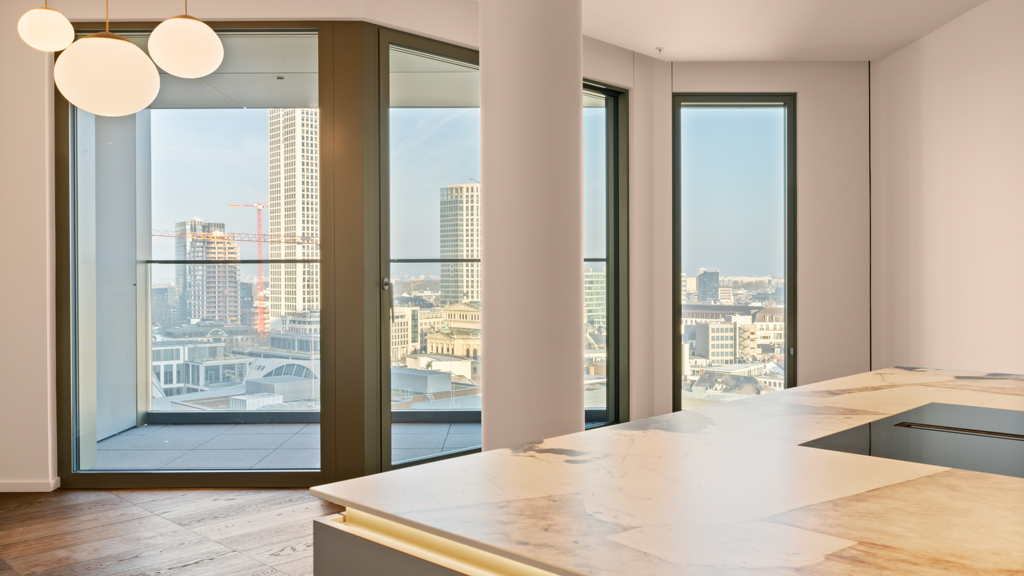 Wohnung zur Miete 3.950 € 3 Zimmer 99,4 m² 12. Geschoss Innenstadt Frankfurt am Main 60311