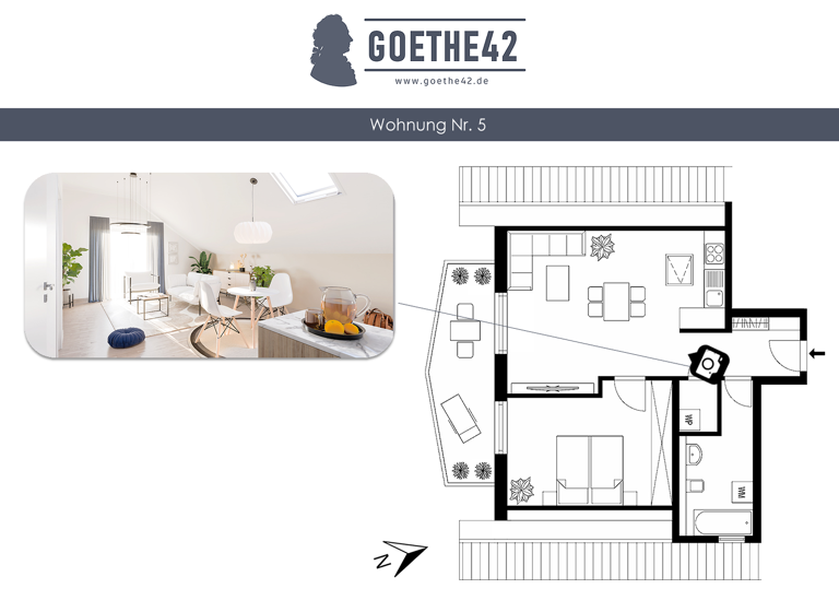 Wohnung zum Kauf - Erstbezug provisionsfrei 315.000 € 2 Zimmer 59,1 m² 2. Geschoss frei ab sofort Goethestraße 42 Walldorf Mörfelden-Walldorf 64546