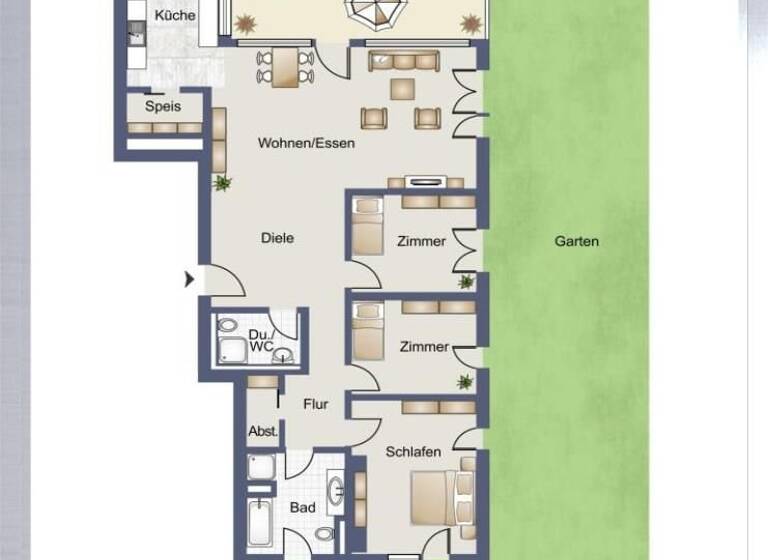 Wohnung zum Kauf 1.050.000 € 4,5 Zimmer 125 m²<br/>Wohnfläche EG<br/>Geschoss Möhringen Stuttgart 70567