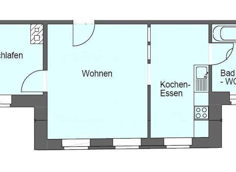 Wohnung zum Kauf provisionsfrei 124.000 € 2 Zimmer 45 m² 2. Geschoss Andreasvorstadt Erfurt 99089