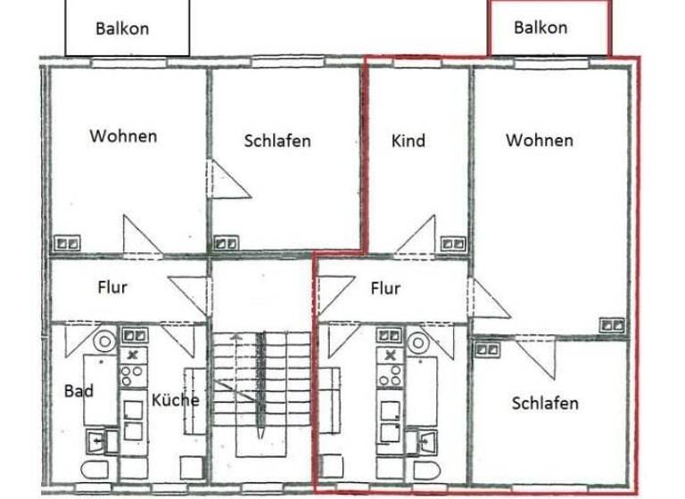 Wohnung zur Miete 427 € 3 Zimmer 61 m² EG frei ab sofort Geschwister-Scholl-Str. 2 - 8A Hildburghausen 98646