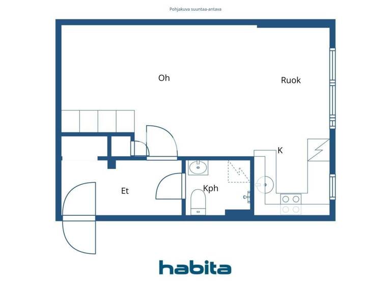Studio zum Kauf 318.000 € 1 Zimmer 38,6 m² 4. Geschoss Jääkärinkatu 8 Helsinki 00150