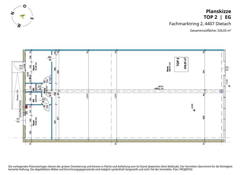 Laden zur Miete 3.260 € 326 m² Verkaufsfläche Fachmarktring 2 Dietach 4407