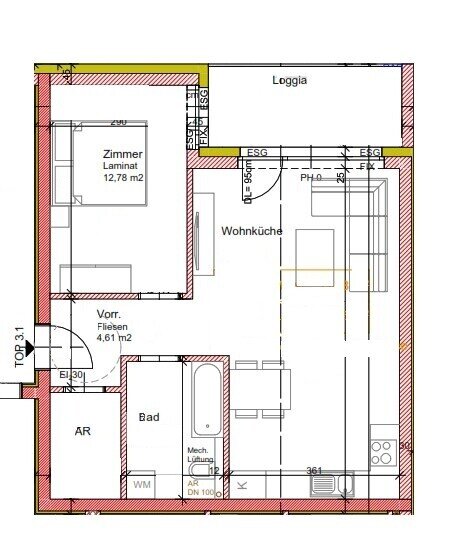 Wohnung zum Kauf 270.000 € 2 Zimmer 55,1 m²<br/>Wohnfläche 1.<br/>Geschoss Münichsthal 2122