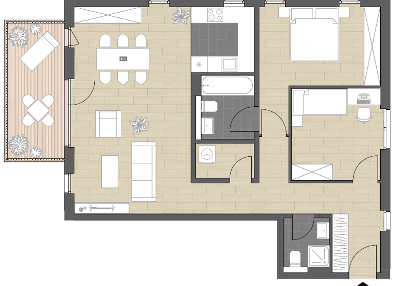 Wohnung zur Miete 1.335 € 3 Zimmer 95,4 m² 1. Geschoss Alzeyer Straße 71 Bad Kreuznach 55543