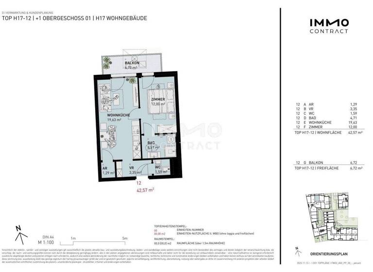 Wohnung zum Kauf - Erstbezug 294.500 € 2 Zimmer 42,6 m² 1. Geschoss Wien 1100