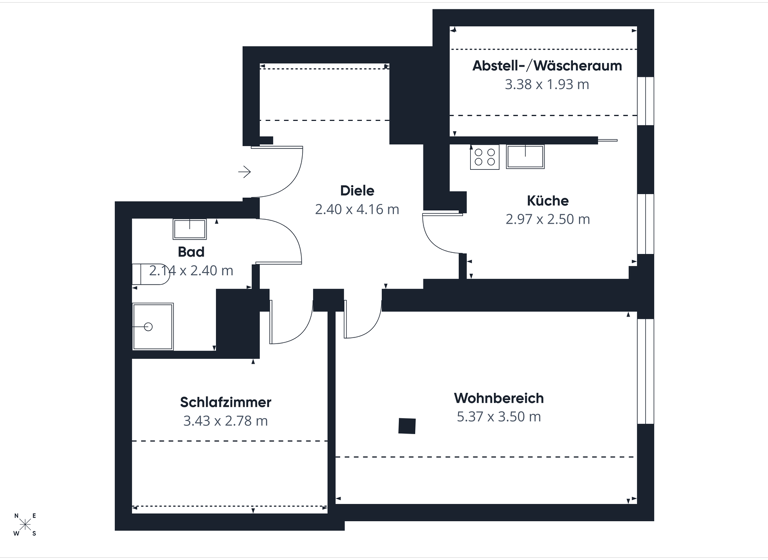 Wohnung zum Kauf 72.500 € 2 Zimmer 53 m² 2. Geschoss Ritter-Gebhard-Straße 37A Gebhardshagen Salzgitter 38229