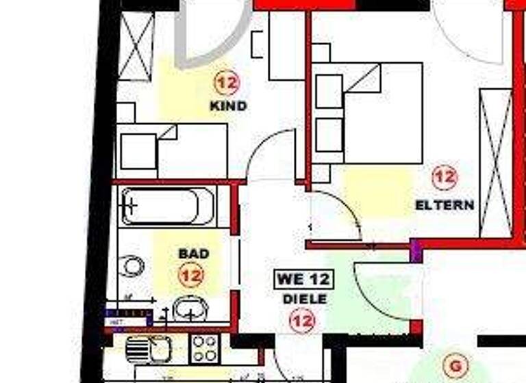 Wohnung zur Miete 810 € 3 Zimmer 61 m² frei ab 01.05.2026 Stadtmitte Krefeld / Stadtmitte 47798