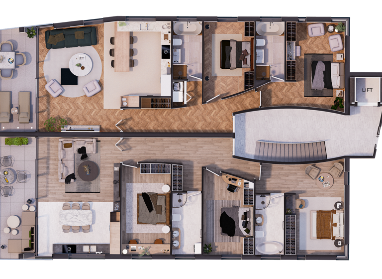 Wohnung zum Kauf 602.813 € 4 Zimmer 113,3 m² 1. Geschoss Okrug Donji 21223