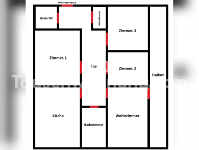 Wohnung zur Miete nur mit Wohnberechtigungsschein Tauschwohnung 609 € 4 Zimmer 96 m² 3. Geschoss Berg Fidel Münster 48153