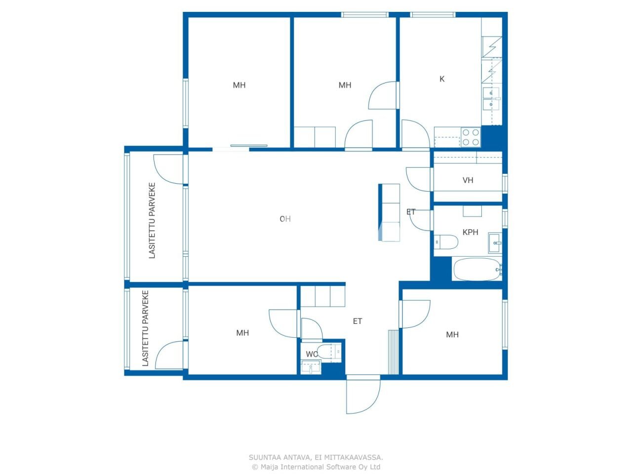 Studio zum Kauf 229.000 € 5 Zimmer 91 m²<br/>Wohnfläche 7.<br/>Geschoss Ilomäentie 11 Helsinki 00840