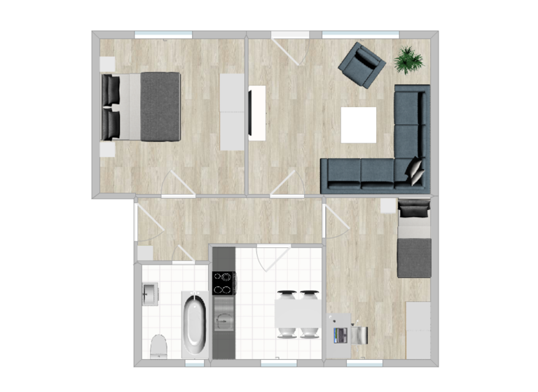 Wohnung zur Miete 600 € 3 Zimmer 66,8 m² 1. Geschoss frei ab sofort Hahler Weg 41 Stade 21682