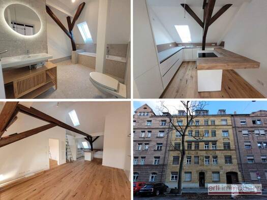 Wohnung zur Miete 1.192 € 2 Zimmer 58,1 m² 5. Geschoss frei ab sofort Markgrafenstraße 15 Rabus Nürnberg 90459
