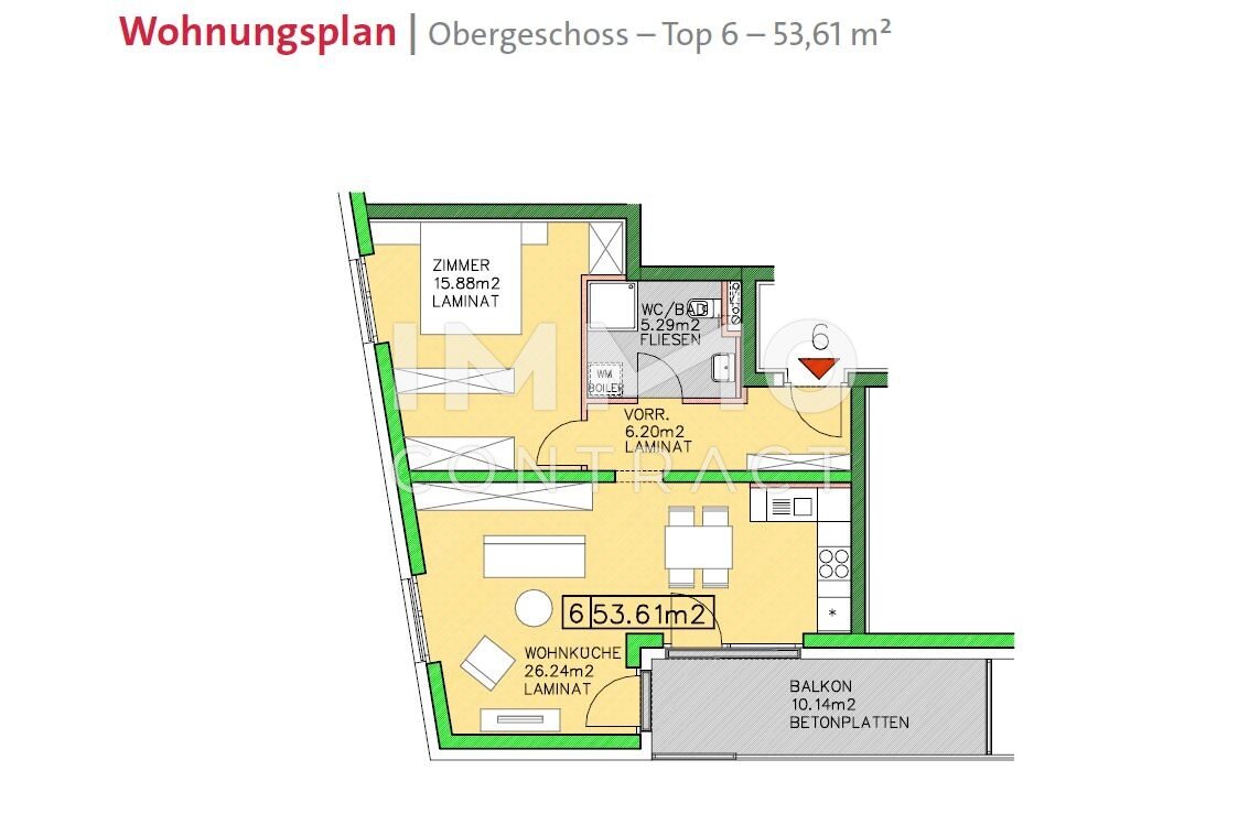 Wohnung zur Miete 695 € 2 Zimmer 53,6 m²<br/>Wohnfläche Draßmarkt 7372