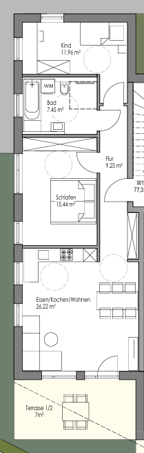 Wohnung zum Kauf provisionsfrei 463.000 € 3 Zimmer 77,3 m²<br/>Wohnfläche EG<br/>Geschoss KfW 40, Am Meisenweg 28 Unterhaunstadt Ingolstadt 85055