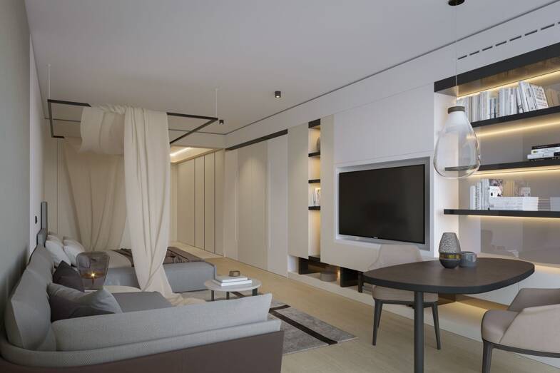 Wohnung zur Miete 2.048 € 1 Zimmer 43 m² 10. Geschoss HafenCity Hamburg 20457
