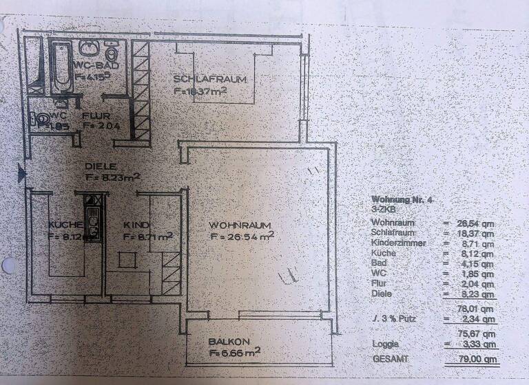 Wohnung zum Kauf 250.000 € 3 Zimmer 79 m² 3. Geschoss Finther Landstraße 91 Gonsenheim Mainz 55124