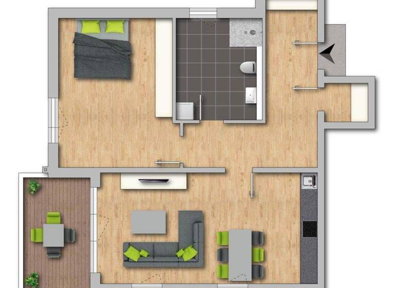 Wohnung zur Miete 1.145 € 2 Zimmer 83,3 m² 1. Geschoss frei ab sofort Wanheimerort Duisburg 47055