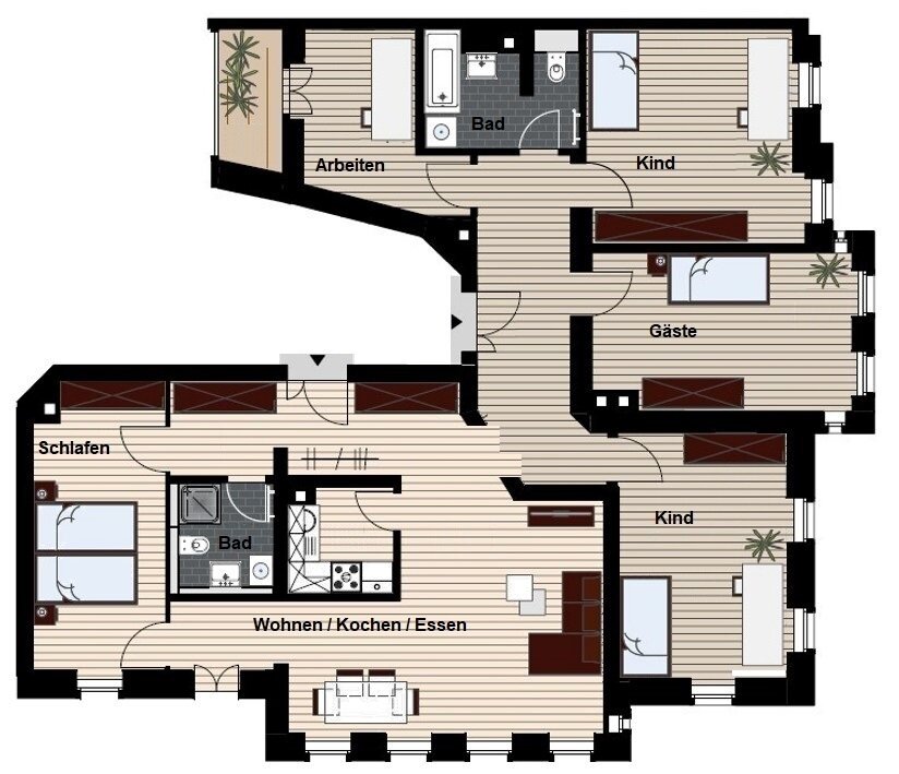 Wohnung zum Kauf provisionsfrei 399.000 € 5 Zimmer 143 m²<br/>Wohnfläche 3.<br/>Geschoss Schönefeld-Abtnaundorf Leipzig 04347