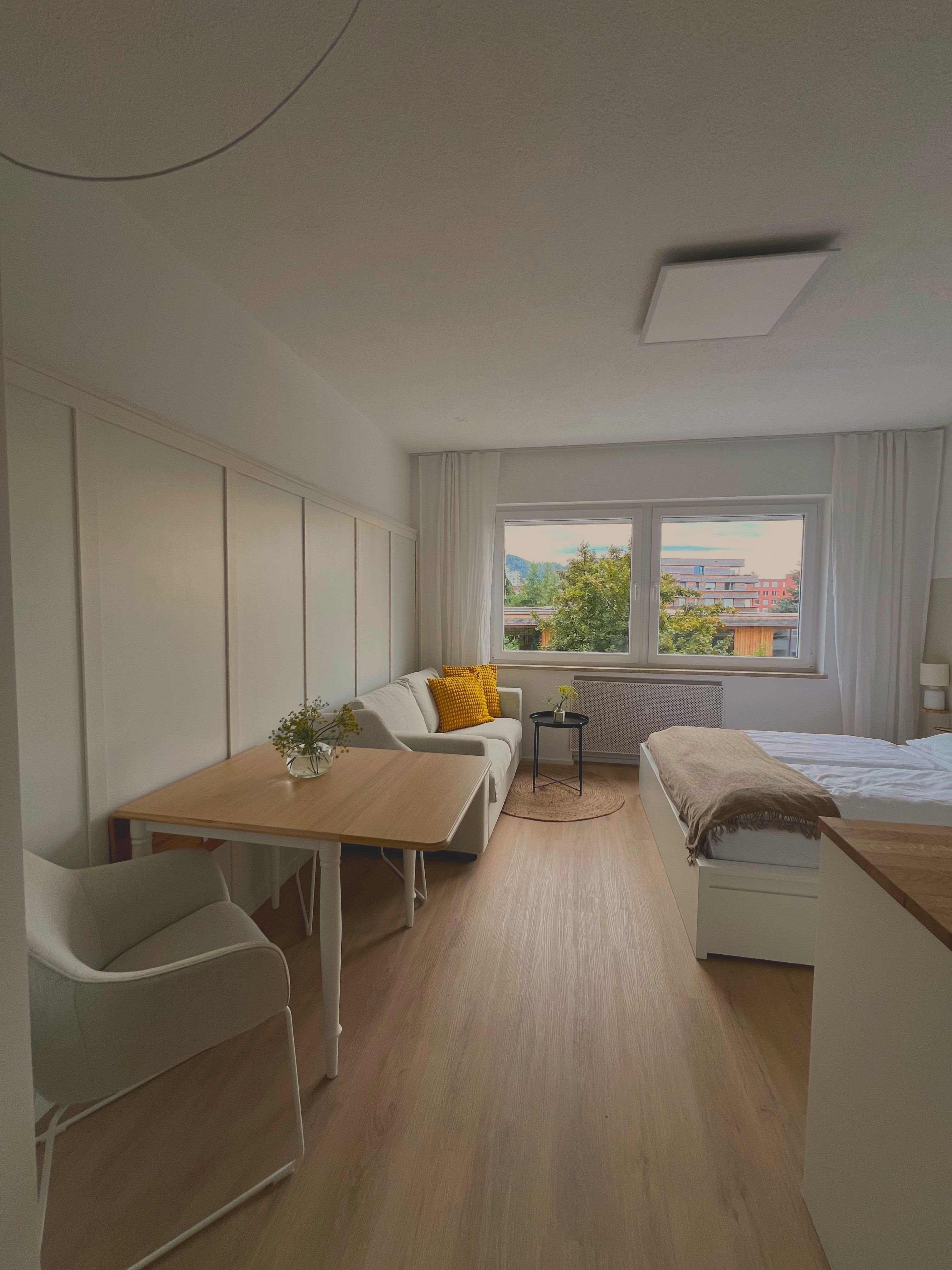 Studio zur Miete 750 € 1 Zimmer 30 m²<br/>Wohnfläche 1.<br/>Geschoss ab sofort<br/>Verfügbarkeit Klausmühle 5 Lochau 6900