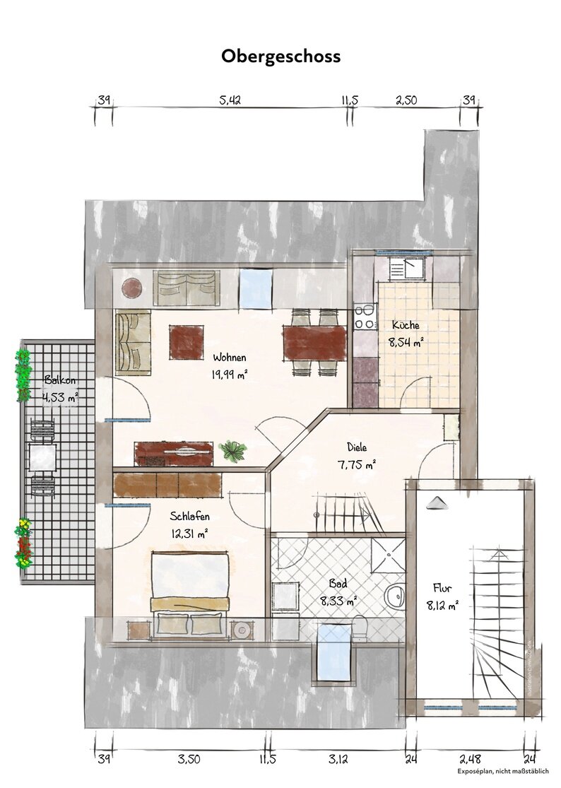 Wohnung zum Kauf 259.000 € 3 Zimmer 82,8 m²<br/>Wohnfläche 1.<br/>Geschoss Handewitt Handewitt 24983