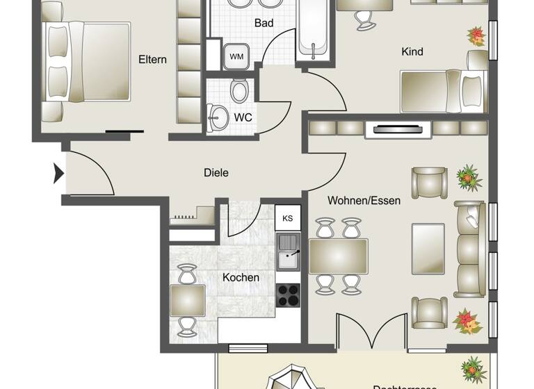 Wohnung zum Kauf 299.000 € 3 Zimmer 73,8 m²<br/>Wohnfläche 3.<br/>Geschoss Ludwigsfeld Neu-Ulm 89231