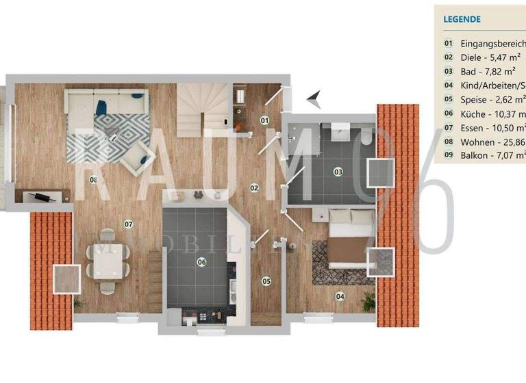 Maisonette zum Kauf provisionsfrei 359.000 € 3 Zimmer 99,8 m² 2. Geschoss Lichteneiche Memmelsdorf 96117