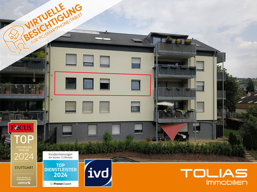 Wohnung zum Kauf 190.000 € 2 Zimmer 46,9 m²<br/>Wohnfläche 1.<br/>Geschoss St. Bernhardt Esslingen 73732