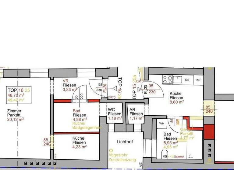 Praxis zum Kauf - Erstbezug 11.844 € 3 Zimmer 90 m² Bürofläche Fuhrmannsgasse Wien 1080