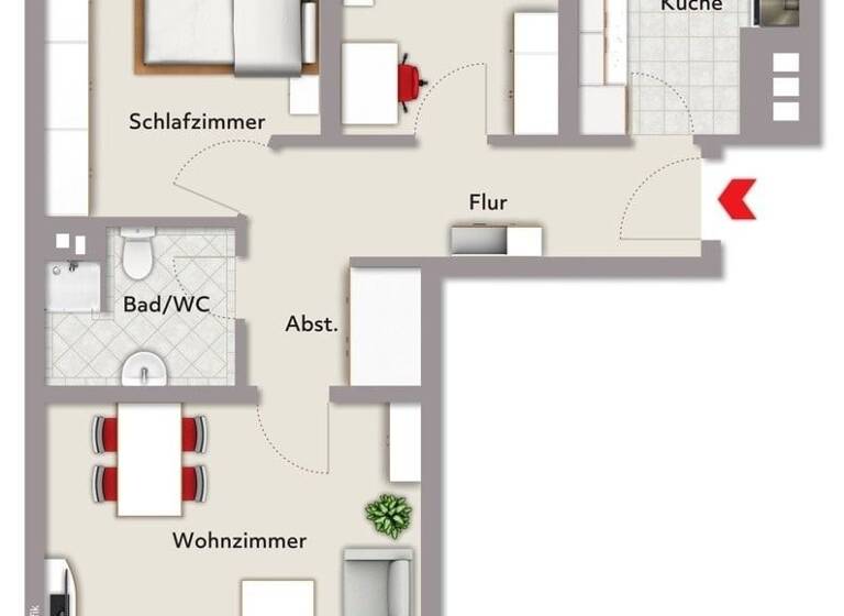 Wohnung zum Kauf 275.000 € 2,5 Zimmer 72 m²<br/>Wohnfläche 4.<br/>Geschoss ab sofort<br/>Verfügbarkeit St Johannis Nürnberg 90419