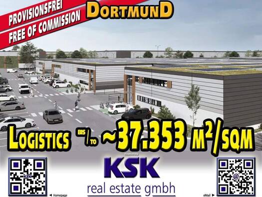 Logistikzentrum zur Miete - Erstbezug provisionsfrei 37.353 m² Lagerfläche teilbar von 18.489 m² bis 37.353 m² Langenacker (SEGRO) Oestrich Dortmund 44357