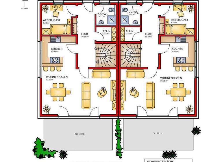 Doppelhaushälfte zum Kauf 797.800 € 5 Zimmer 130 m² 367 m² Grundstück frei ab 01.09.2027 Dechsendorf Erlangen 91056