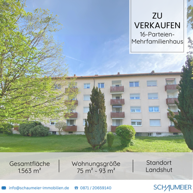 Wohnanlage zum Kauf als Kapitalanlage geeignet 3.300.000 € 68 Zimmer 1.292 m² 1.563 m² Grundstück Karlsbader Straße 2 Peter und Paul Landshut 84028