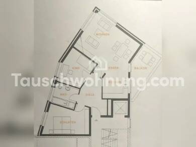 Wohnung zur Miete Tauschwohnung 1.250 € 3 Zimmer 92 m² 3. Geschoss Nordstadt Hannover 30167