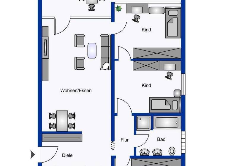 Wohnung zur Miete 990 € 4 Zimmer 109 m² 1. Geschoss frei ab sofort Viktoriastraße 15 a Bünde 32257