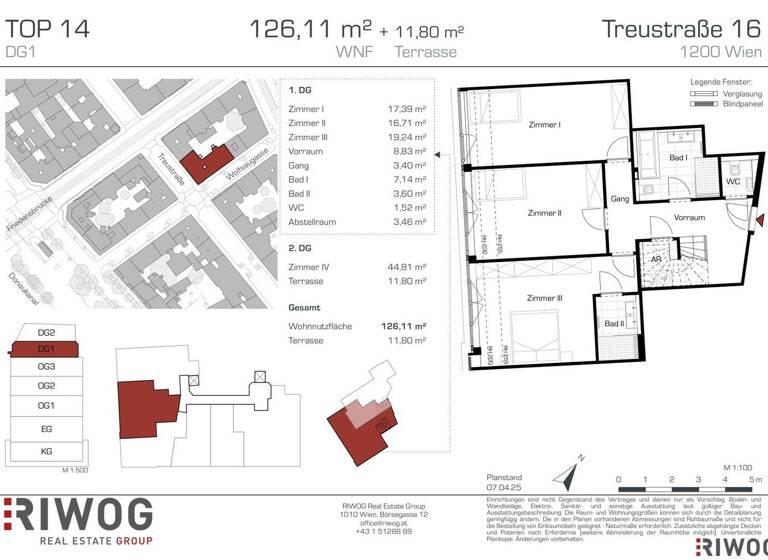 Wohnung zum Kauf - Erstbezug 1.090.000 € 4 Zimmer 126,1 m² 4. Geschoss Wien 1200