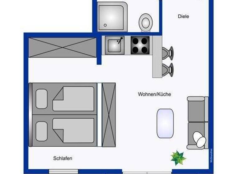 Wohnung zum Kauf 320.000 € 1,5 Zimmer 29,6 m² 1. Geschoss Pasing-Obermenzing München 81241