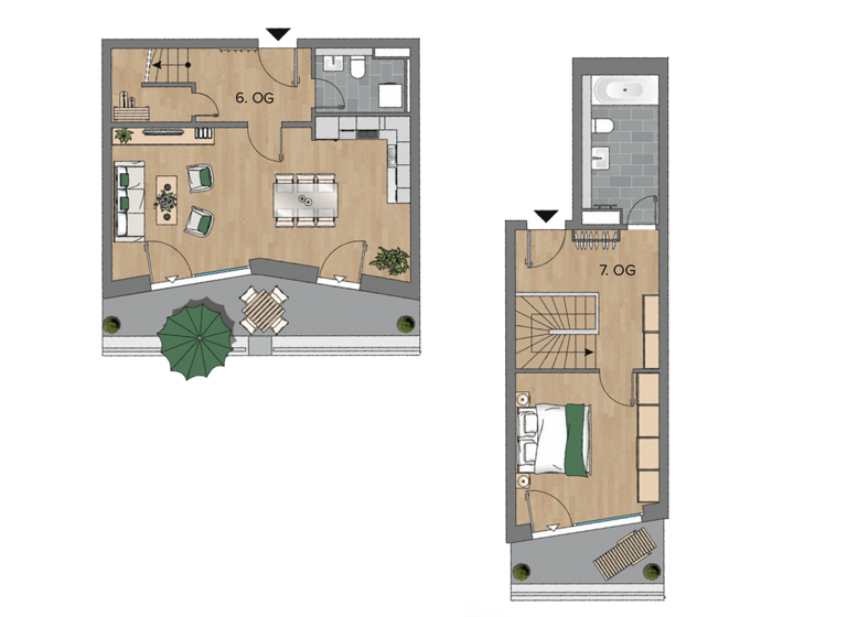 Maisonette zur Miete 1.380 € 2 Zimmer 81,7 m² 6. Geschoss frei ab 01.05.2026 Annenstraße 3 Wilsdruffer Vorstadt/Seevorstadt-West Dresden 01067