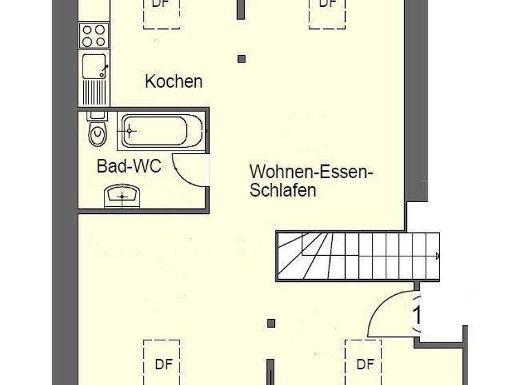 Wohnung zum Kauf provisionsfrei 129.530 € 1,5 Zimmer 47 m² 4. Geschoss Andreasvorstadt Erfurt 99089