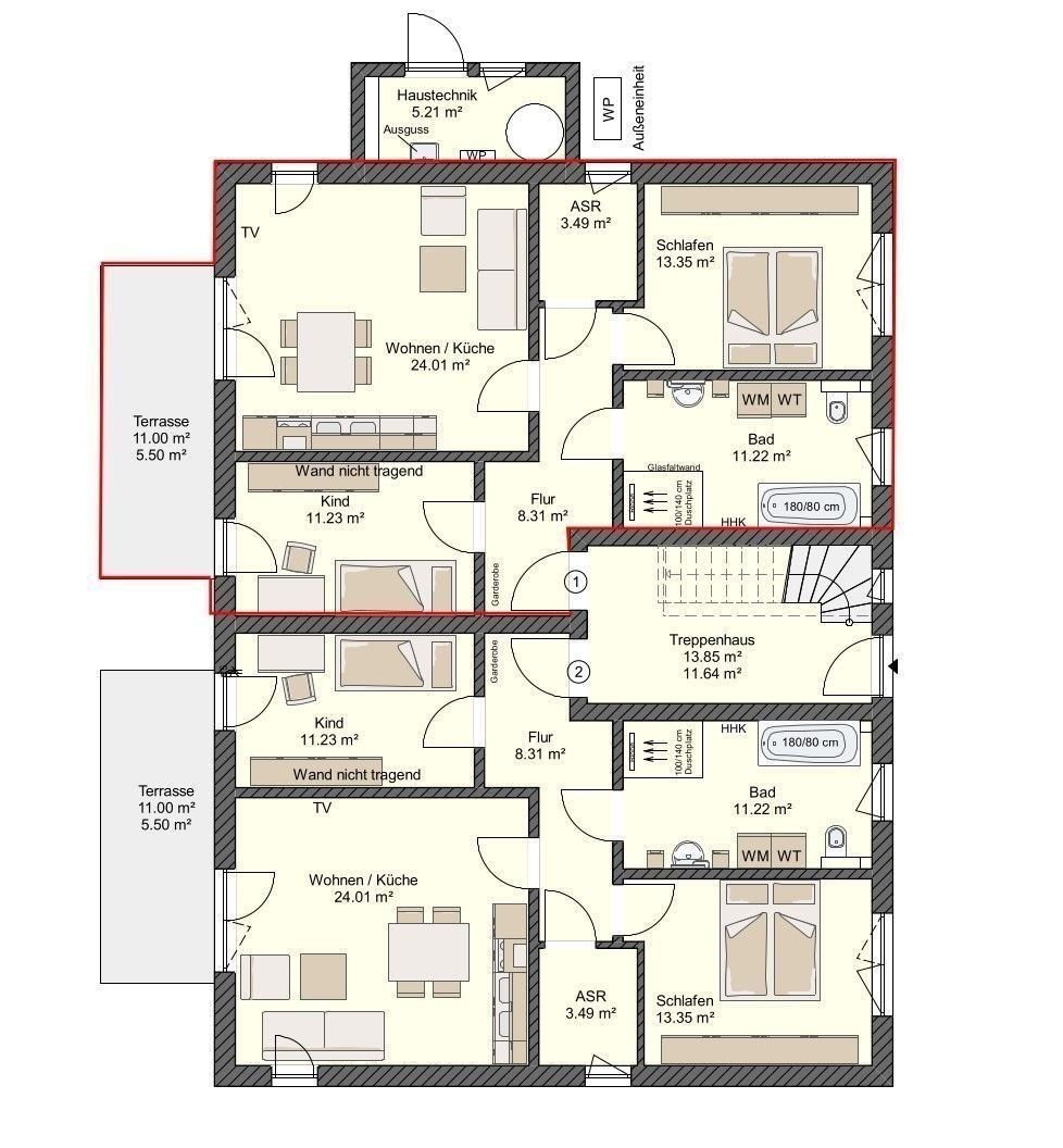 Terrassenwohnung zum Kauf provisionsfrei 478.000 € 3 Zimmer 77 m²<br/>Wohnfläche EG<br/>Geschoss Zingst Zingst 18374