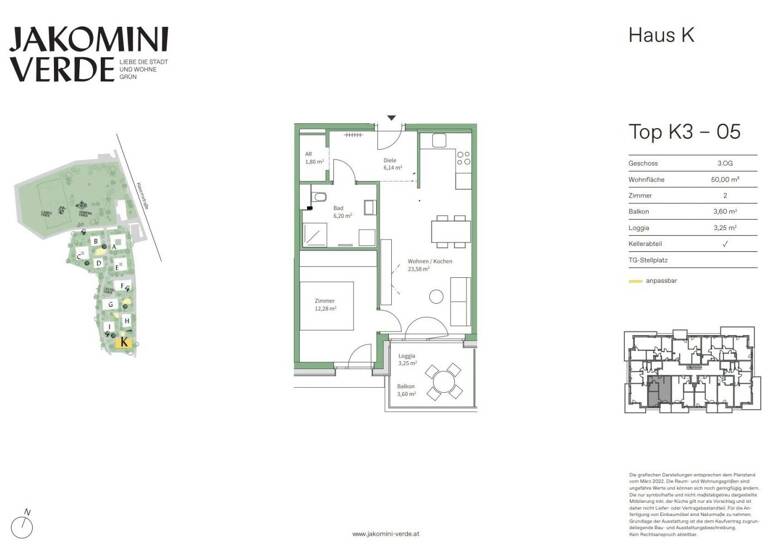 Wohnung zum Kauf provisionsfrei 265.000 € 2 Zimmer 50 m² Jakomini Graz 8010