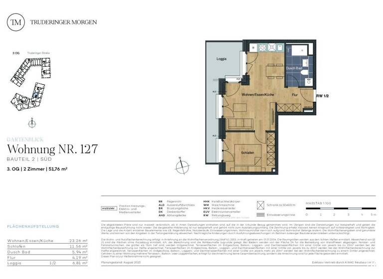 Wohnung zum Kauf 689.000 € 2 Zimmer 51,8 m²<br/>Wohnfläche 3.<br/>Geschoss Truderinger Straße 58 Berg am Laim München 81673