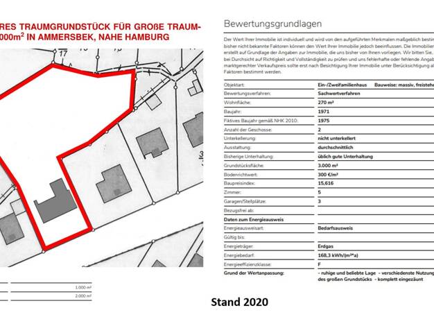 Grundstück zum Kauf 700.000 € 3.500 m² Grundstück Schäferdresch Ammersbek 22949