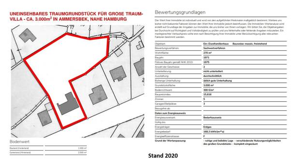 Grundstück zum Kauf 780.000 € 3.000 m² Grundstück Schäferdresch Ammersbek 22949
