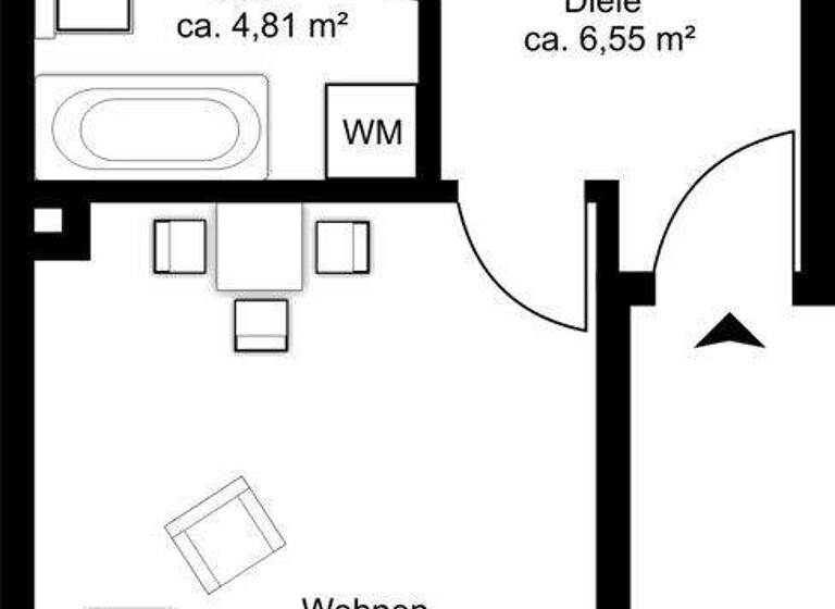 Wohnung zum Kauf 198.000 € 1,5 Zimmer 49,2 m² EG Rahlstedt Hamburg 22145