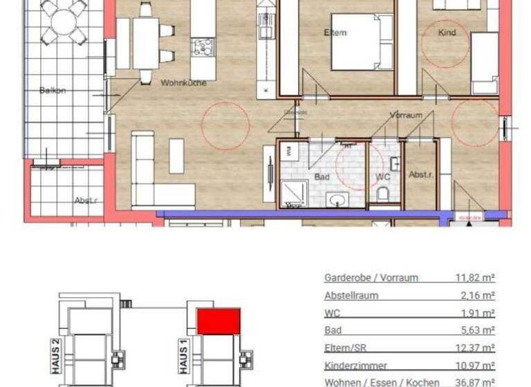 Wohnung zum Kauf - Erstbezug 358.331 € 2 Zimmer 81,7 m² 2. Geschoss Haag am Hausruck 4680