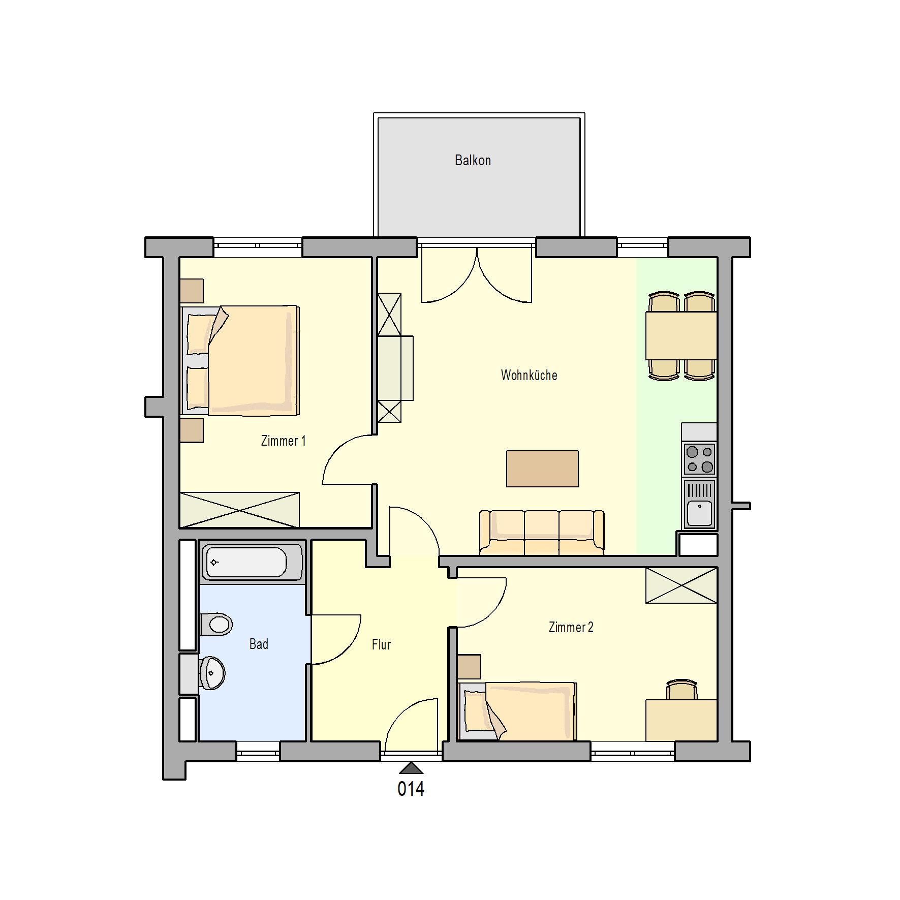 Wohnung zur Miete nur mit Wohnberechtigungsschein 792 € 3 Zimmer 69,7 m²<br/>Wohnfläche 2.<br/>Geschoss ab sofort<br/>Verfügbarkeit Dollnsteiner Straße 6a Katzwang / Reichelsdorf Ost / Reichelsdorfer Kelle Nürnberg 90453