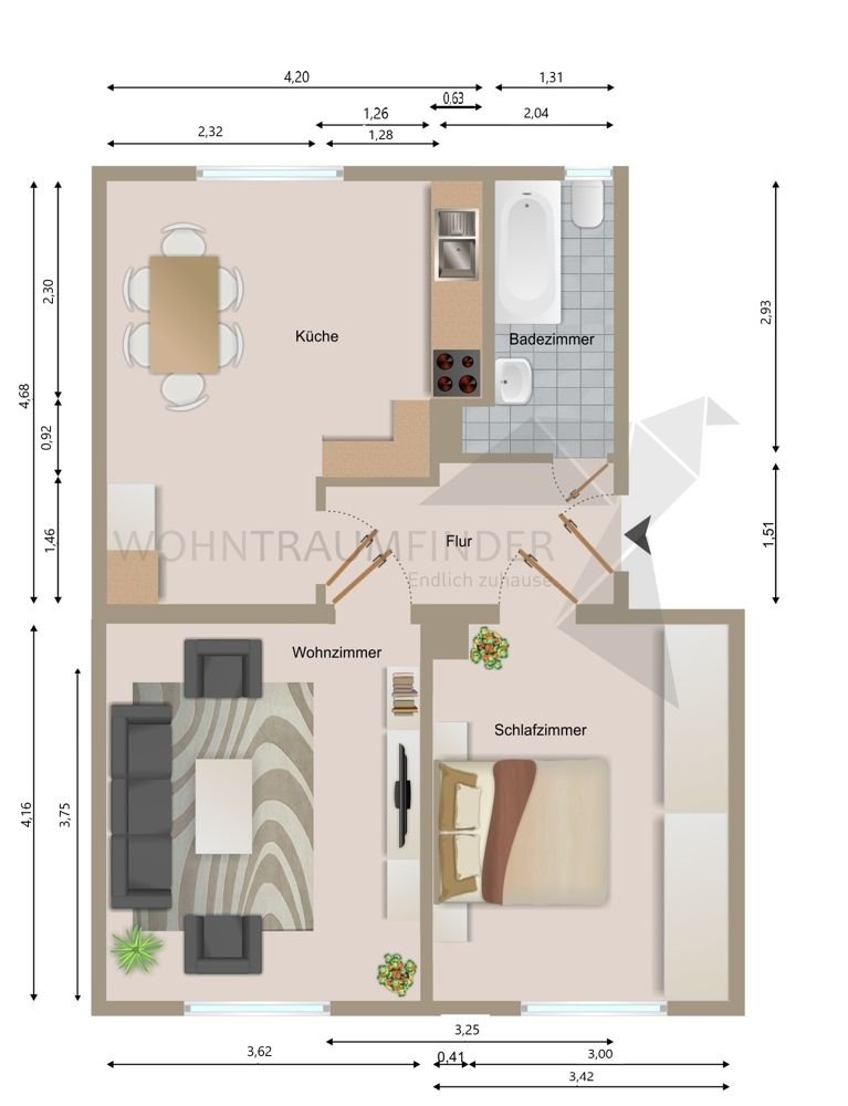 Wohnung zur Miete 295 € 2 Zimmer 54,5 m²<br/>Wohnfläche EG<br/>Geschoss Wilkestraße 8 Marienthal West 437 Zwickau 08060