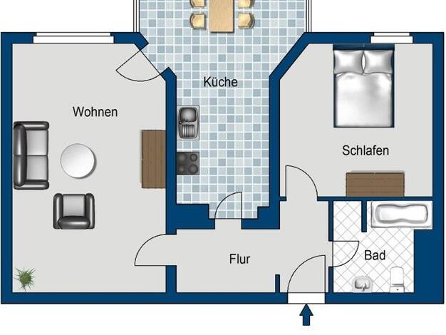Wohnung zur Miete 580 € 2 Zimmer 71,2 m² 3. Geschoss frei ab 08.08.2026 Dorotheenstr. 14 Innenstadt Halle (Saale) 06108